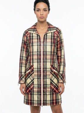 |•BELIZA•| Plaid Rain Coat Size Medium
